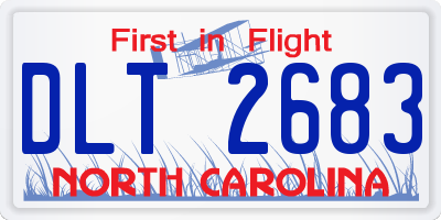 NC license plate DLT2683