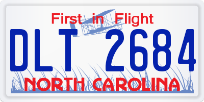NC license plate DLT2684