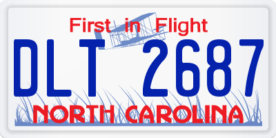 NC license plate DLT2687