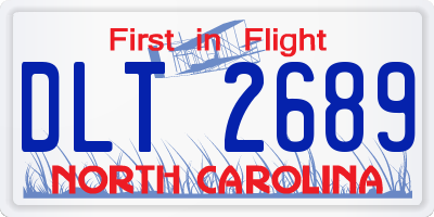 NC license plate DLT2689