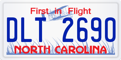 NC license plate DLT2690