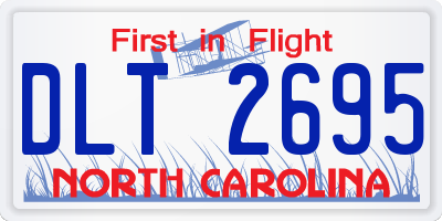 NC license plate DLT2695