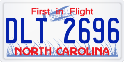 NC license plate DLT2696