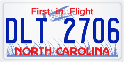 NC license plate DLT2706