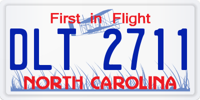NC license plate DLT2711
