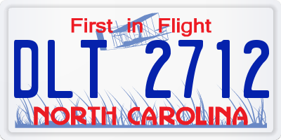 NC license plate DLT2712