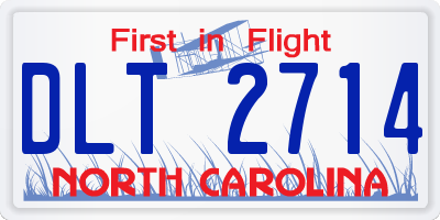 NC license plate DLT2714