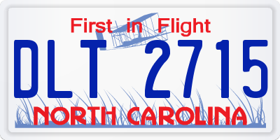 NC license plate DLT2715
