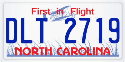 NC license plate DLT2719