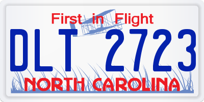NC license plate DLT2723