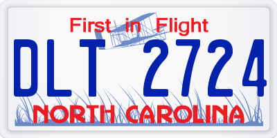 NC license plate DLT2724