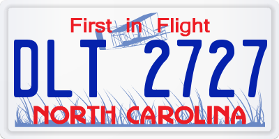 NC license plate DLT2727