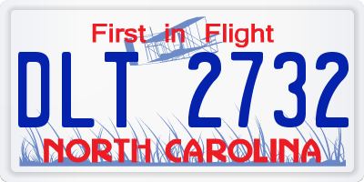 NC license plate DLT2732