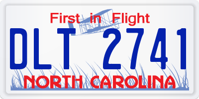 NC license plate DLT2741