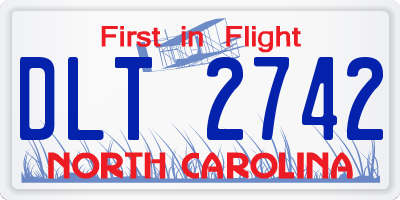 NC license plate DLT2742