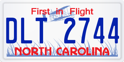 NC license plate DLT2744