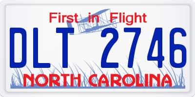 NC license plate DLT2746