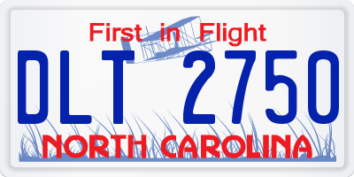 NC license plate DLT2750