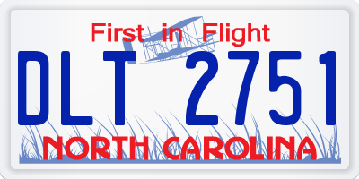 NC license plate DLT2751