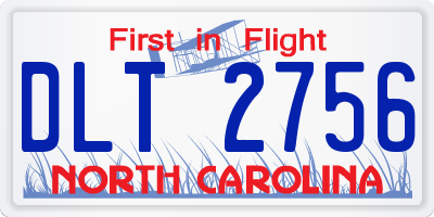 NC license plate DLT2756