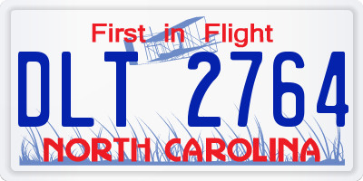 NC license plate DLT2764
