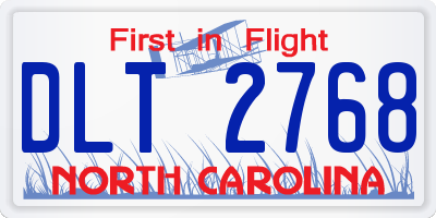 NC license plate DLT2768