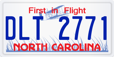 NC license plate DLT2771