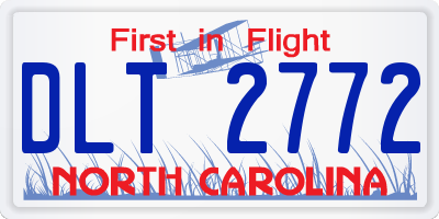 NC license plate DLT2772