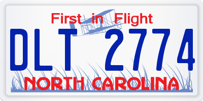 NC license plate DLT2774