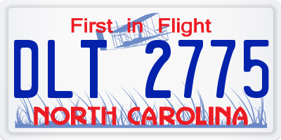 NC license plate DLT2775