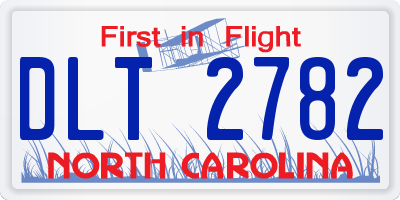 NC license plate DLT2782