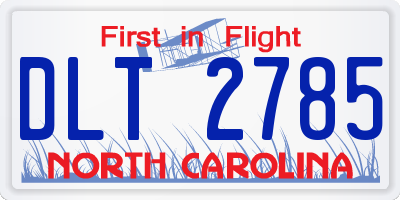 NC license plate DLT2785