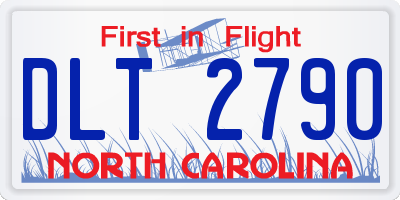 NC license plate DLT2790