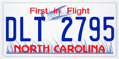 NC license plate DLT2795
