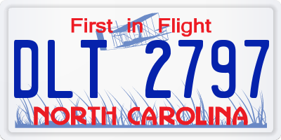 NC license plate DLT2797