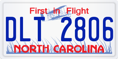 NC license plate DLT2806
