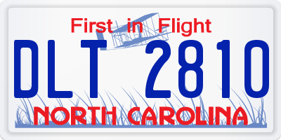 NC license plate DLT2810