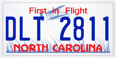 NC license plate DLT2811