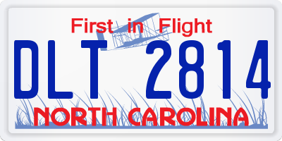 NC license plate DLT2814