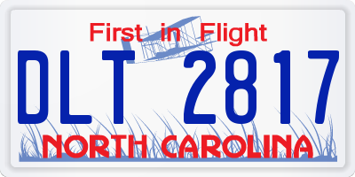 NC license plate DLT2817
