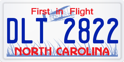 NC license plate DLT2822
