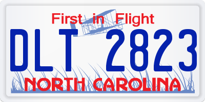 NC license plate DLT2823