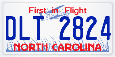 NC license plate DLT2824
