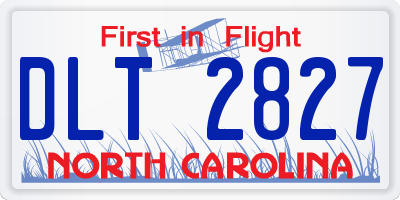 NC license plate DLT2827