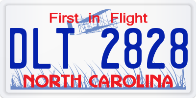 NC license plate DLT2828