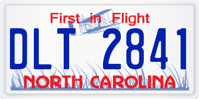 NC license plate DLT2841