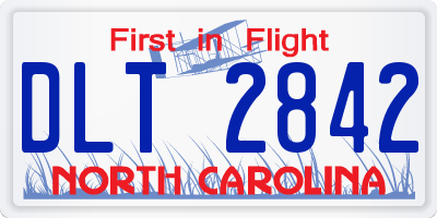 NC license plate DLT2842