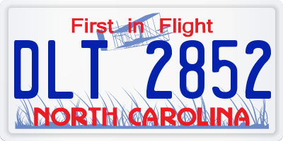 NC license plate DLT2852