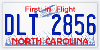 NC license plate DLT2856