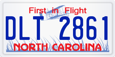 NC license plate DLT2861